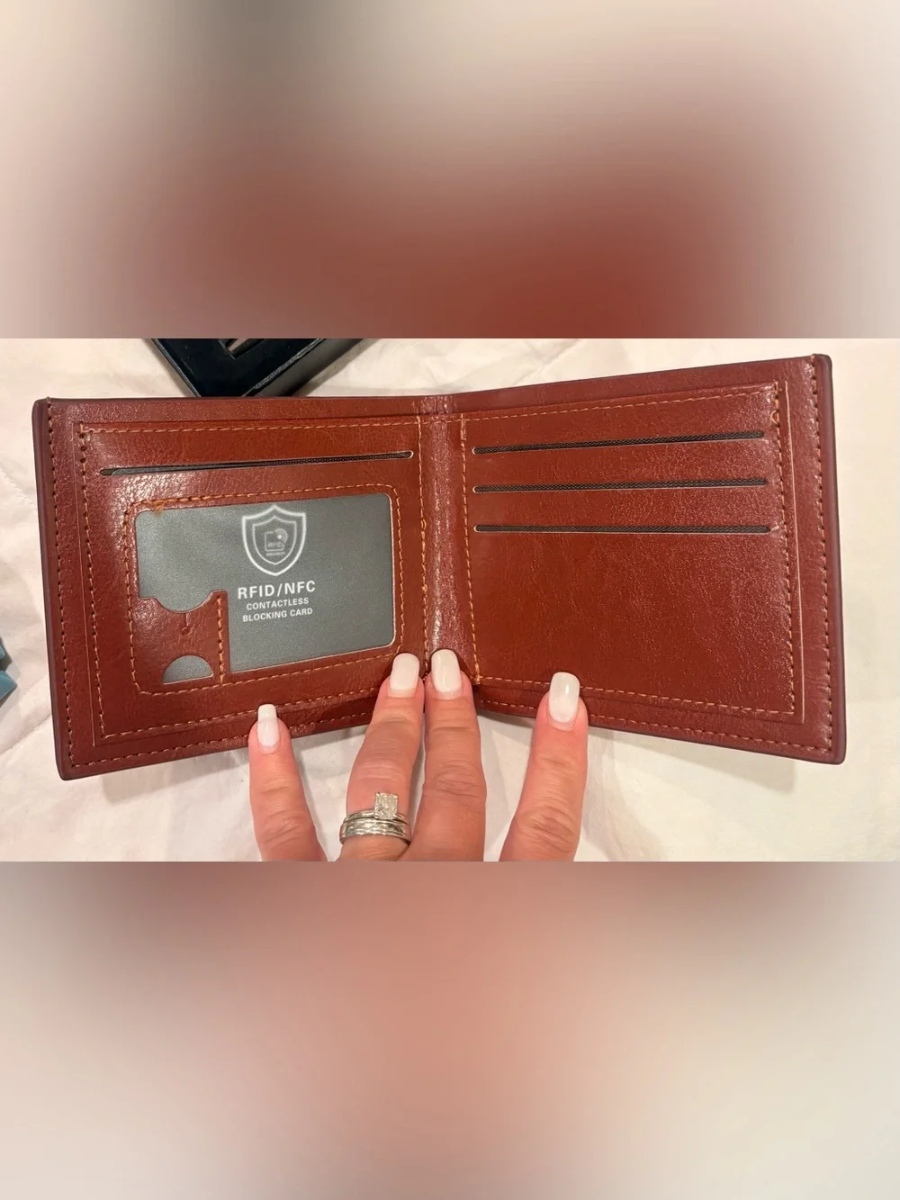 NWT Executive Leather Wallet Gift Set RFID Pen Multi Tool Knife Boxed